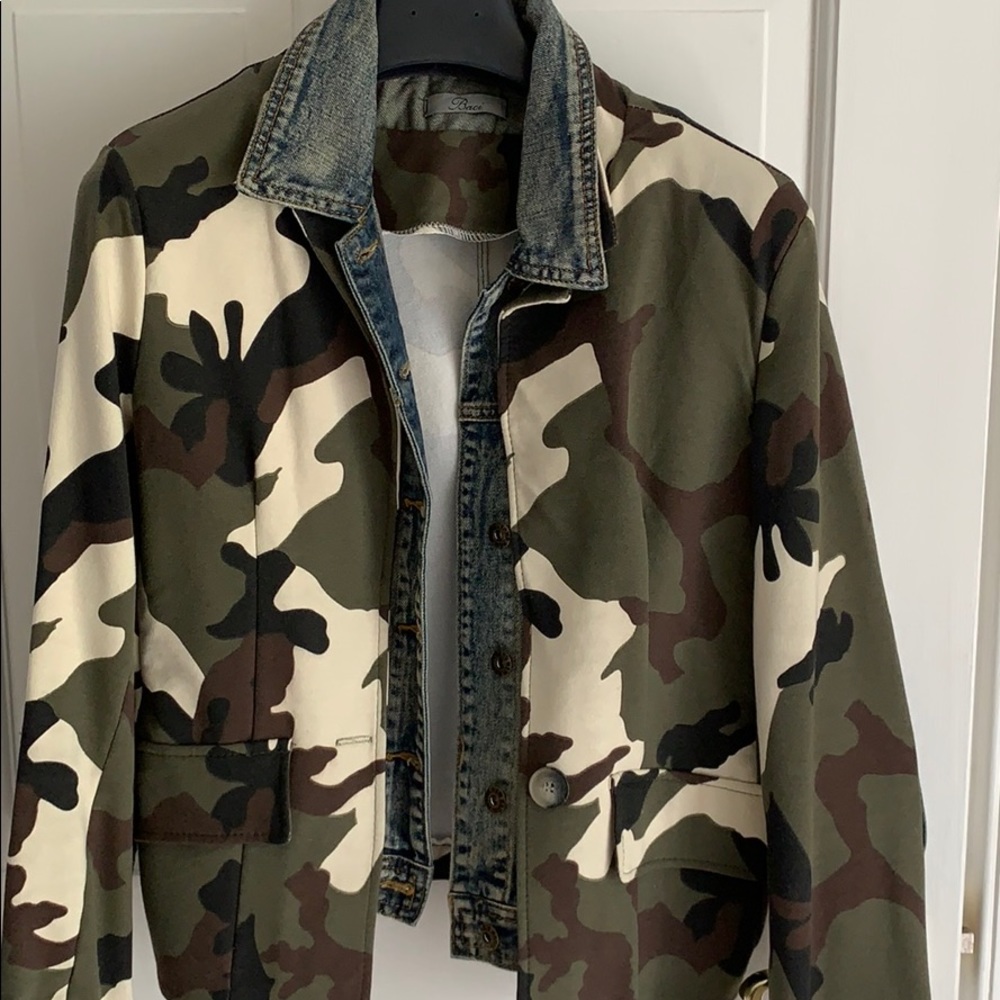 Jean jacket/blazer combo, camp, sz XL